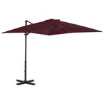 VIDAXL Parasol de jardin en porte-a-faux avec mat en aluminium