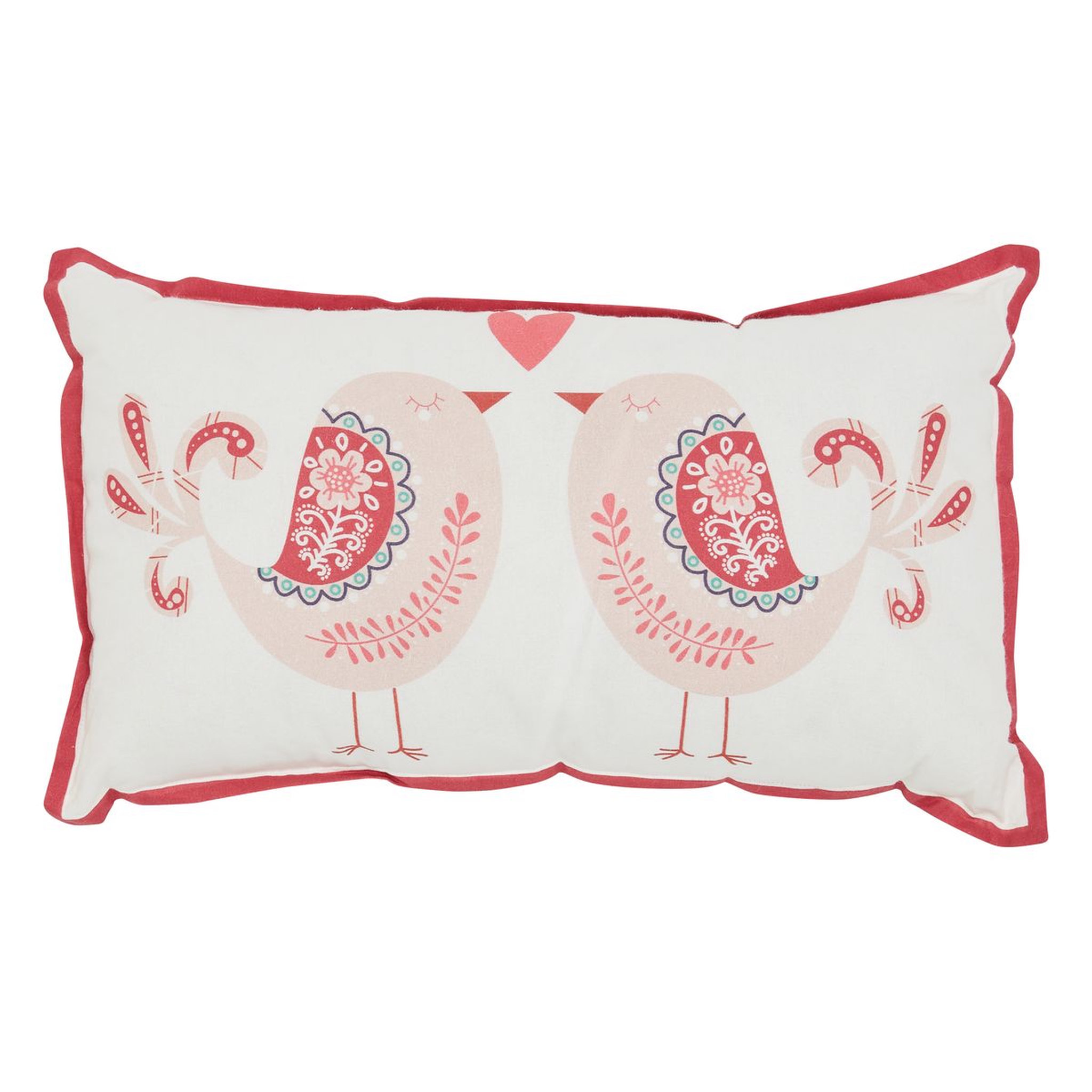 Voir la diapositive 1 : ACTUEL Coussin déco enfant rectangulaire en coton motif oiseau 