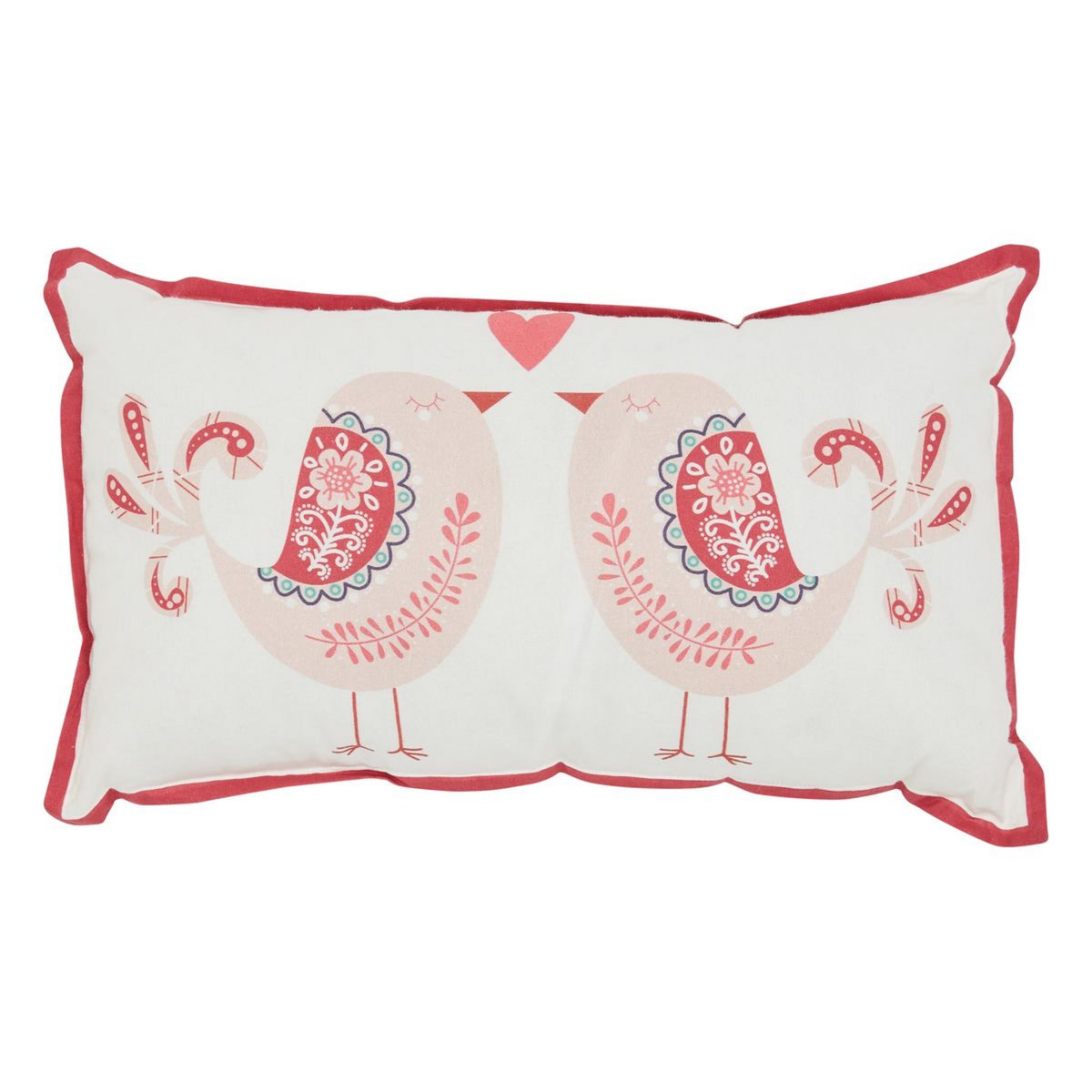 ACTUEL Coussin déco enfant rectangulaire en coton motif oiseau 