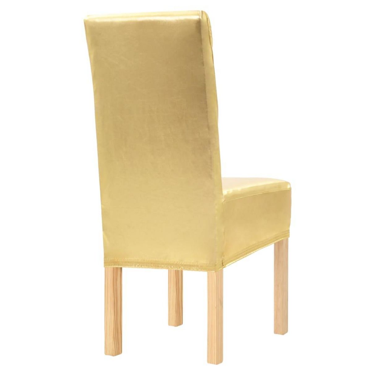 VIDAXL Housses extensibles de chaise droite 6 pcs Dore