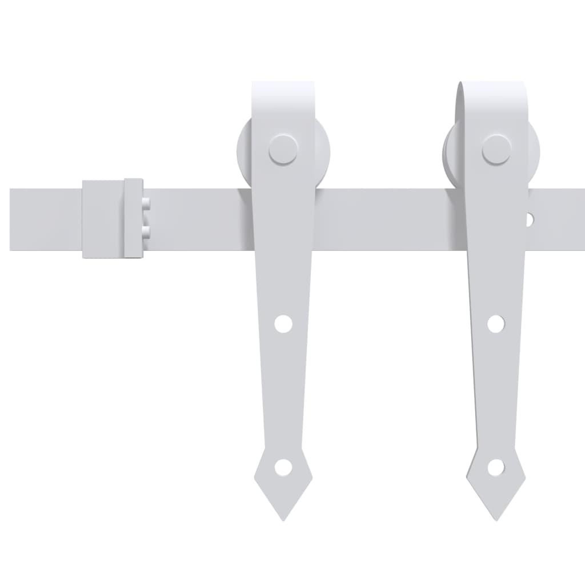 Voir la diapositive 3 : VIDAXL Kit de quincaillerie de porte coulissante 183 cm Acier Blanc