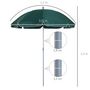 Voir la diapositive 3 : OUTSUNNY Parasol inclinable octogonal de jardin Ø 2 m métal polyester vert