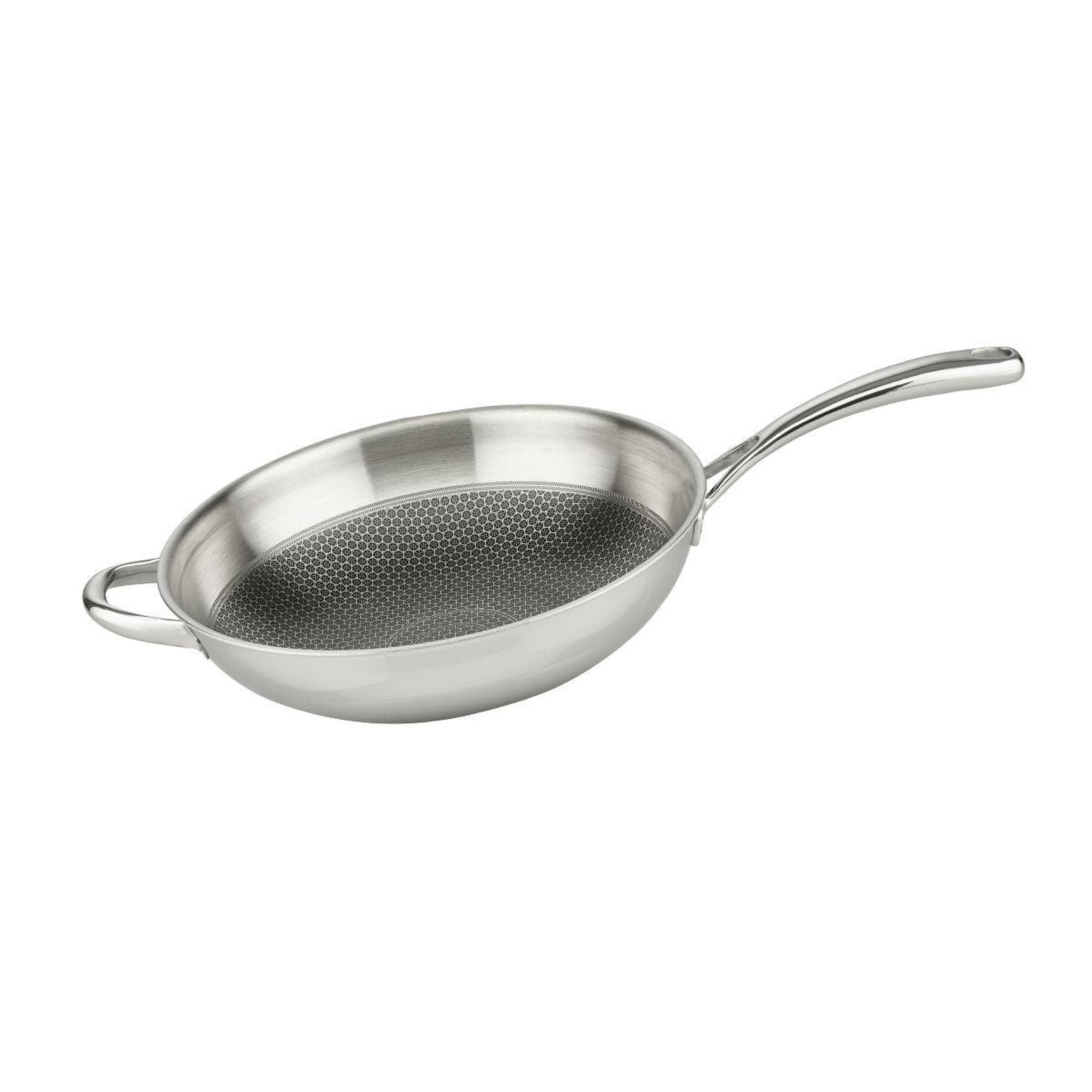 ELO Poêle wok 30 cm en inox 18/10 elo relief evolution