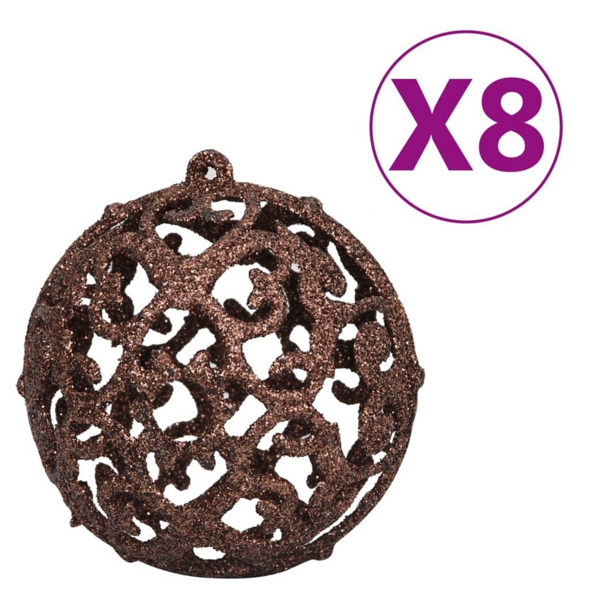 VIDAXL Ensemble de boules de Noël 100 pcs 3/4/6 cm Marron/Bronze/Dore