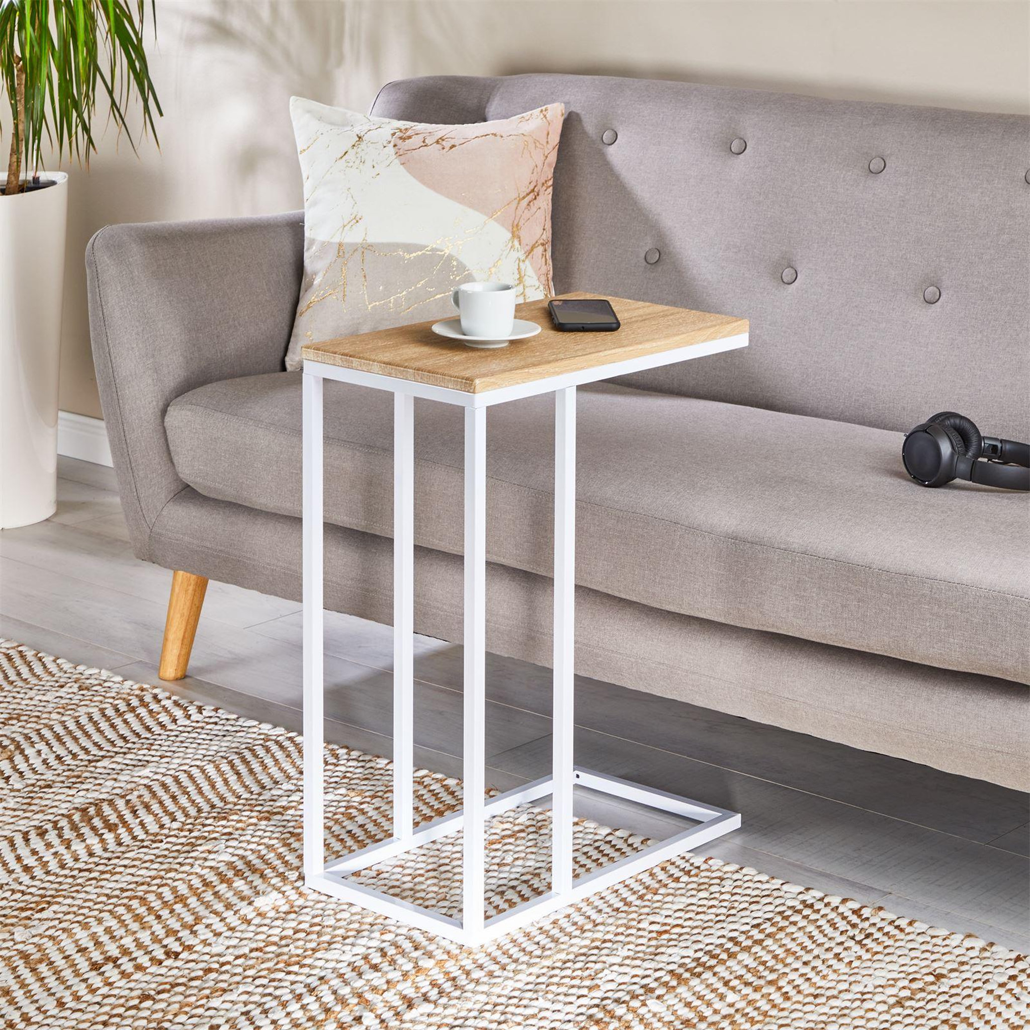 Voir la diapositive 2 : IDIMEX Table d'appoint rectangulaire DEBORA