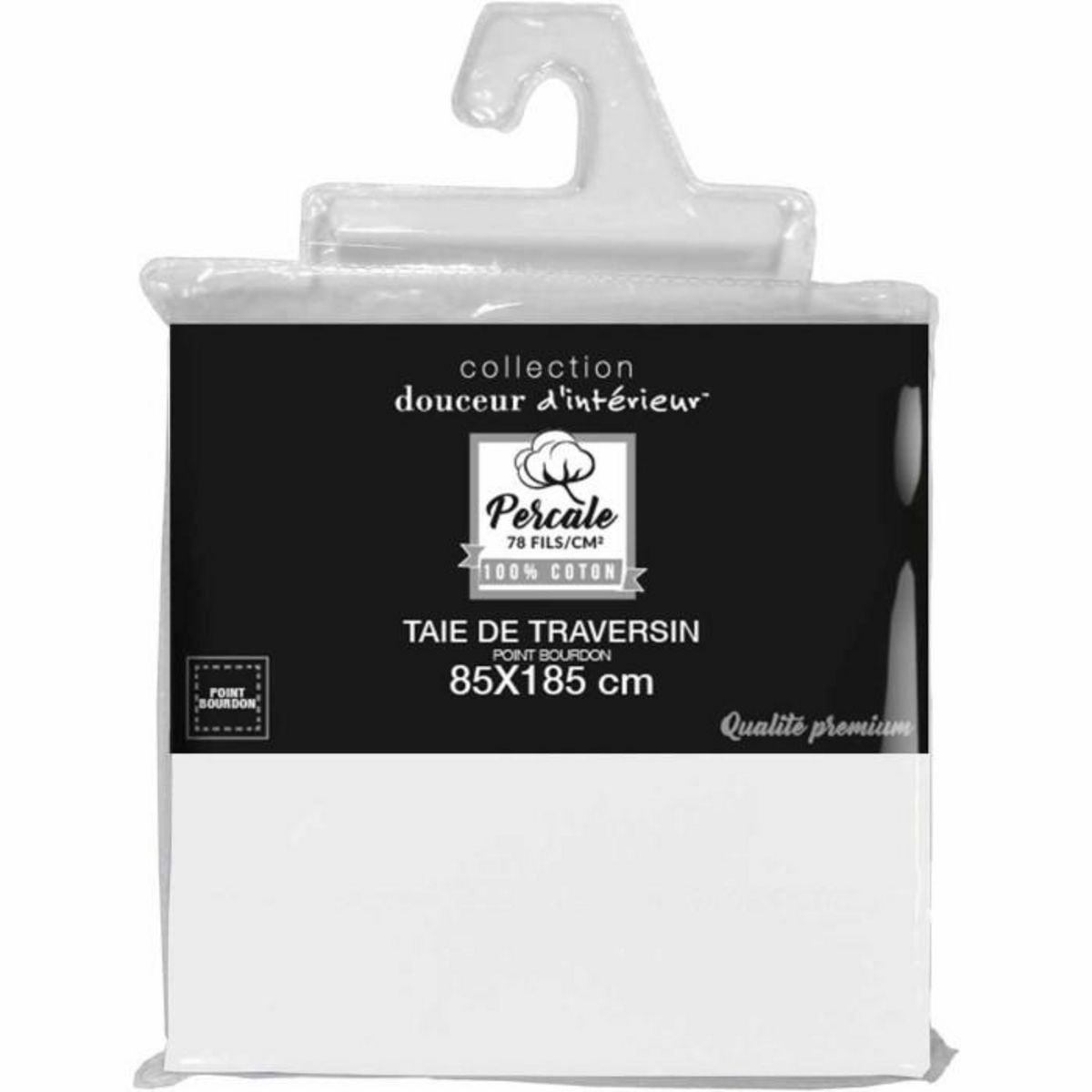 Paris Prix Taie de Traversin  Percaline  85x185cm Blanc