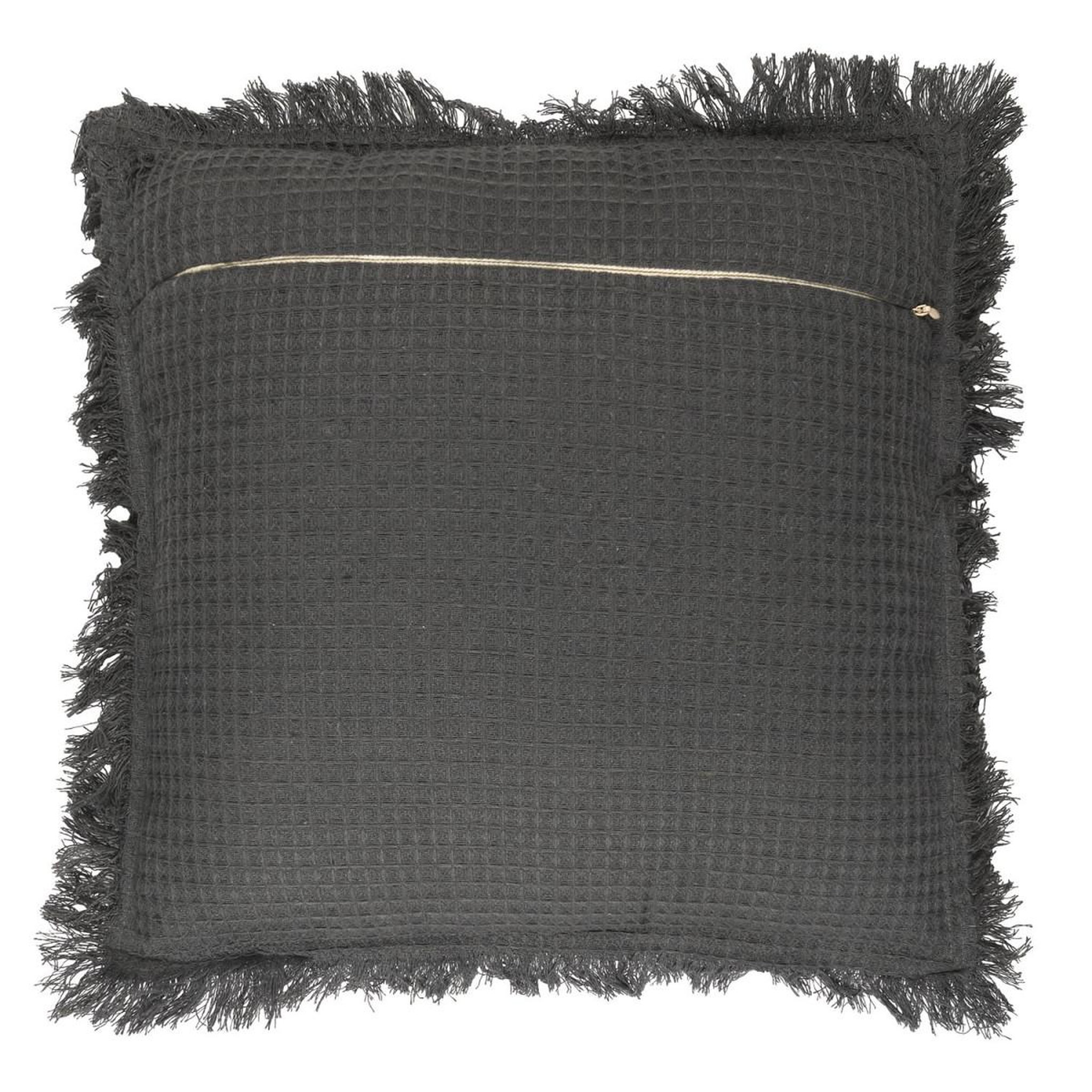 Voir la diapositive 2 : The Home Deco Factory Coussin déco déhoussable  gaufré  40x40cm anthracite