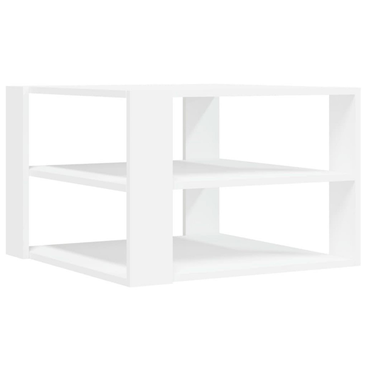 VIDAXL Table basse blanc 59,5x59,5x40 cm bois d'ingenierie