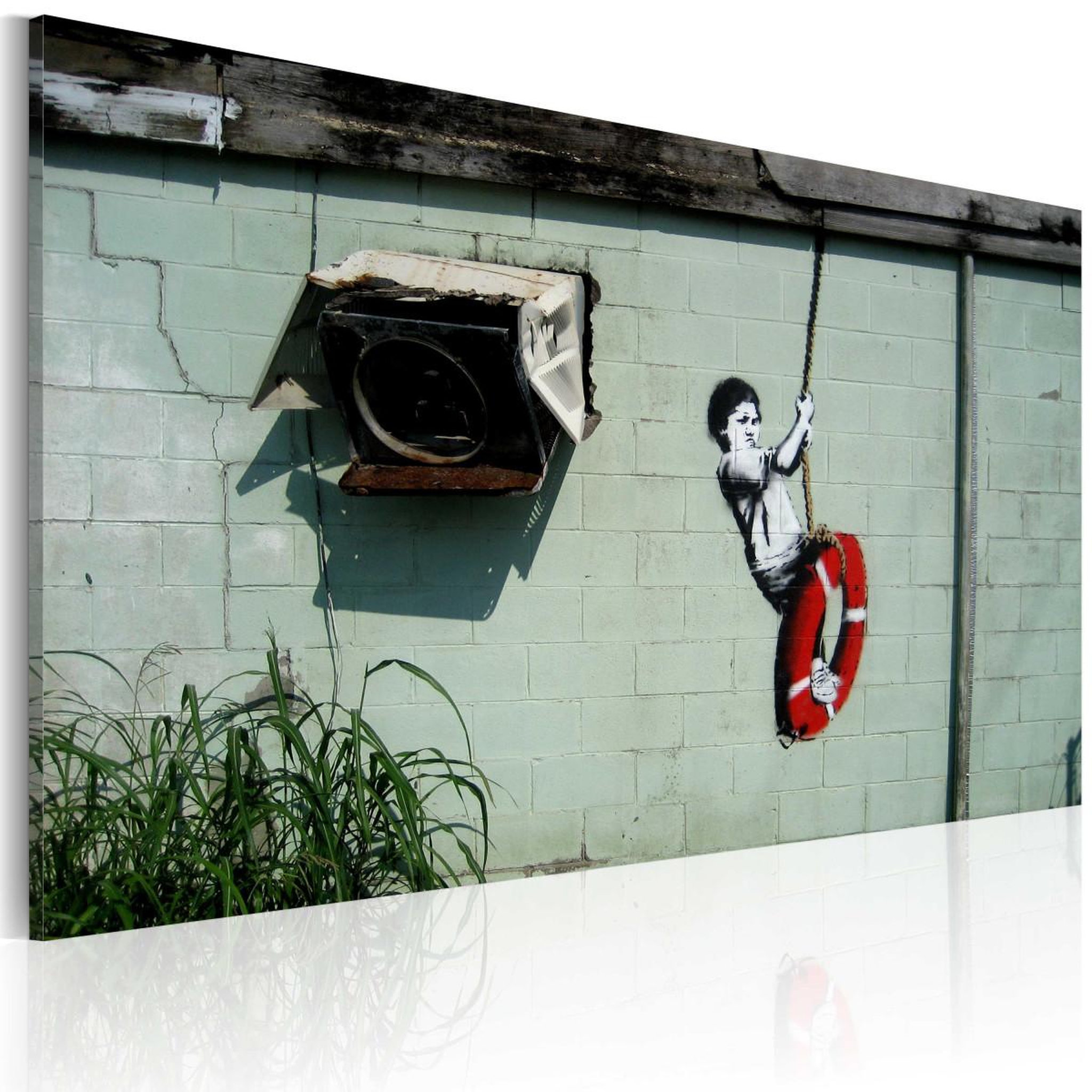 Paris Prix Tableau imprimé  garçon sur une balançoire - banksy  40x60cm