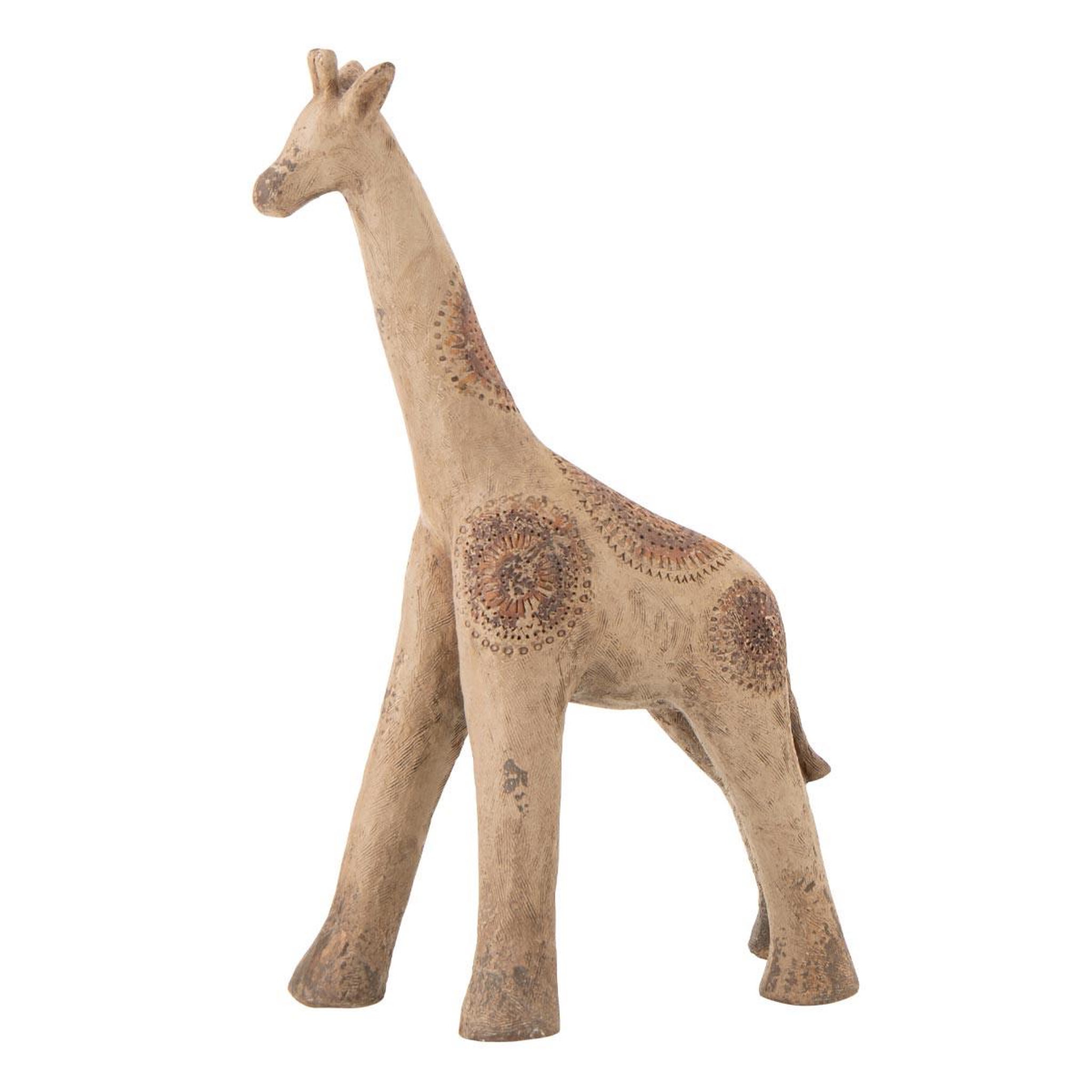 J-LINE Statue girafe extérieur  antik  90cm multicolore