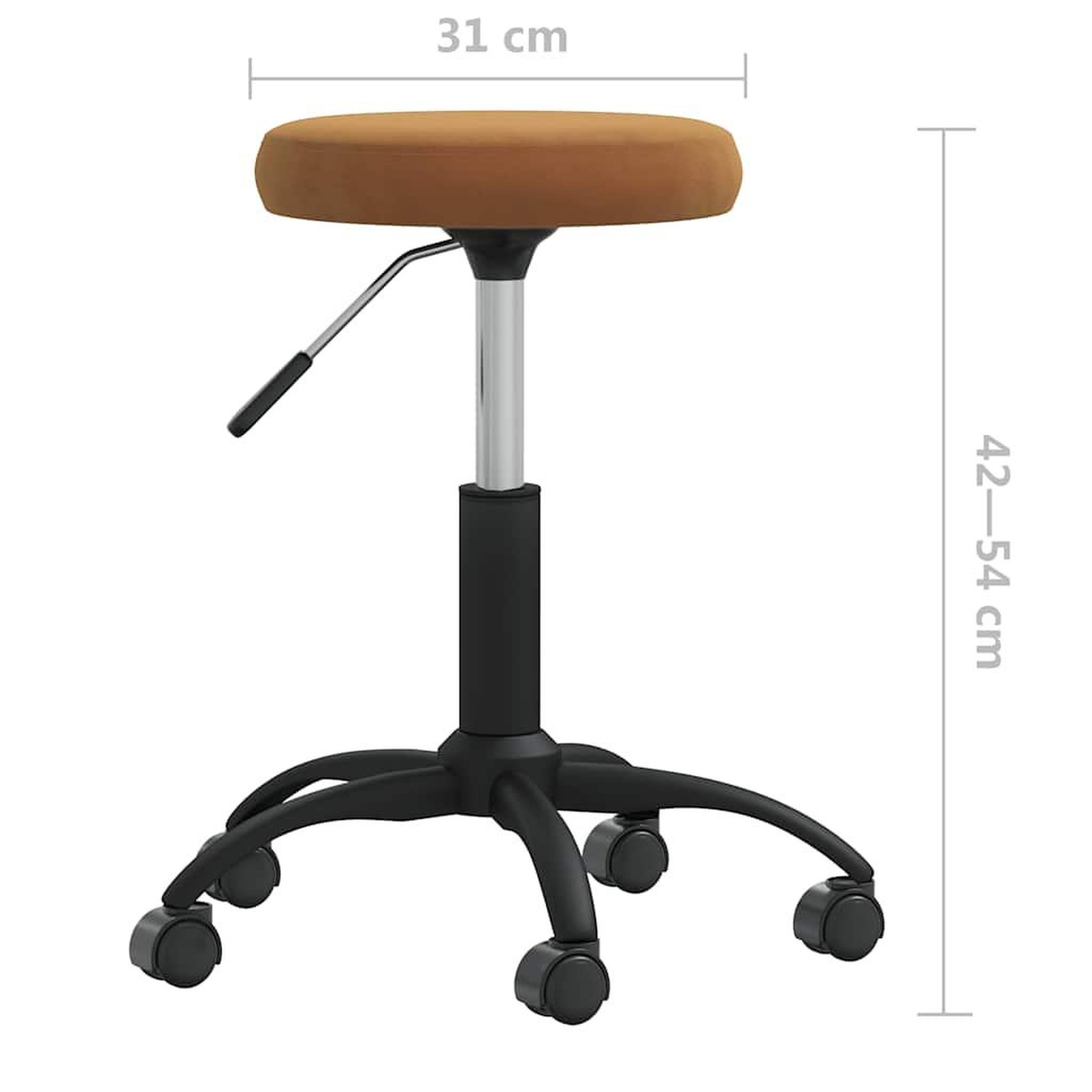 Voir la diapositive 6 : VIDAXL Chaise de bureau pivotante marron velours