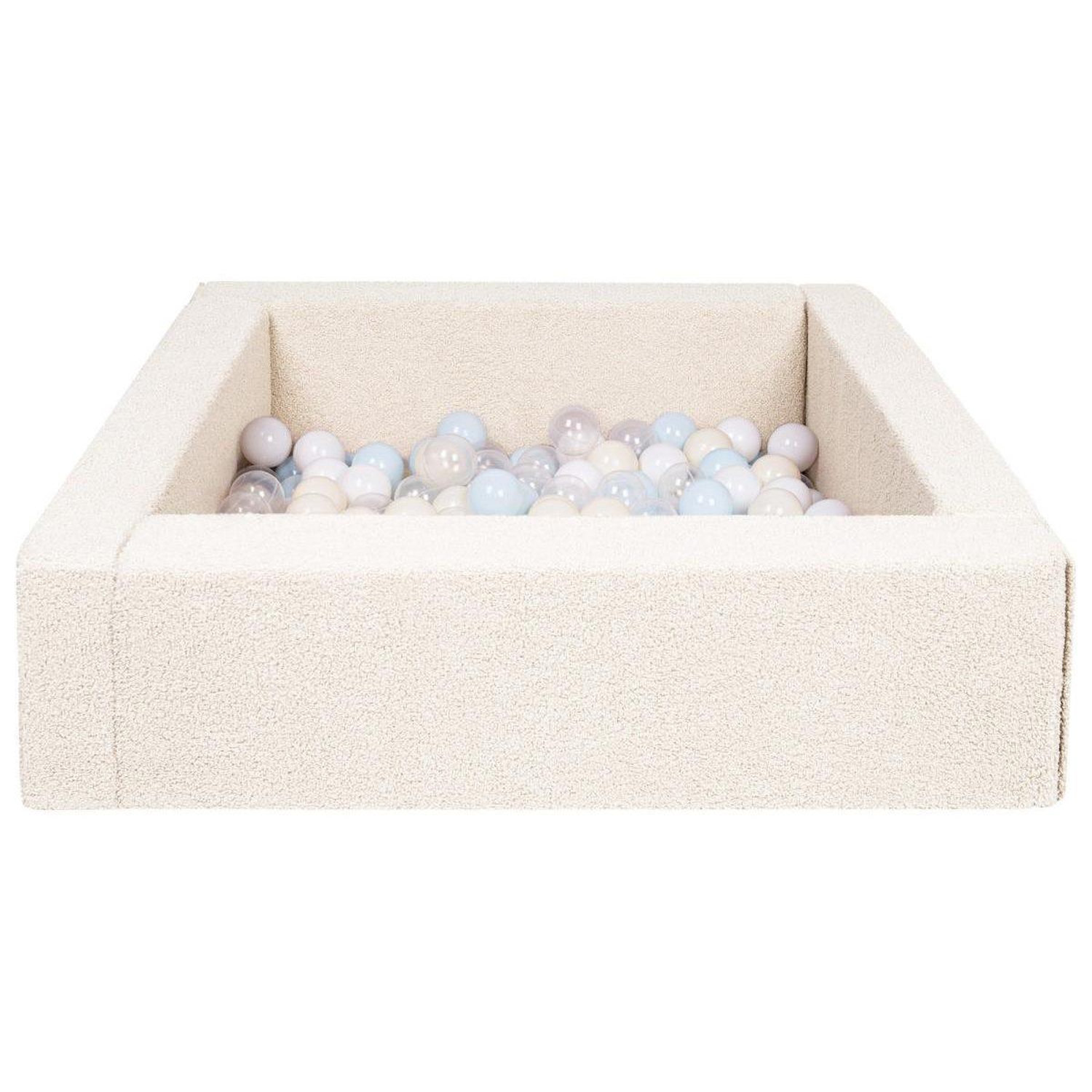 Piscine À Balles Velinda 200 Balles 7 Cm 5 Éléments Crème Mousse De Polyuréthane Tissu Polyester Bouclé - vue 2