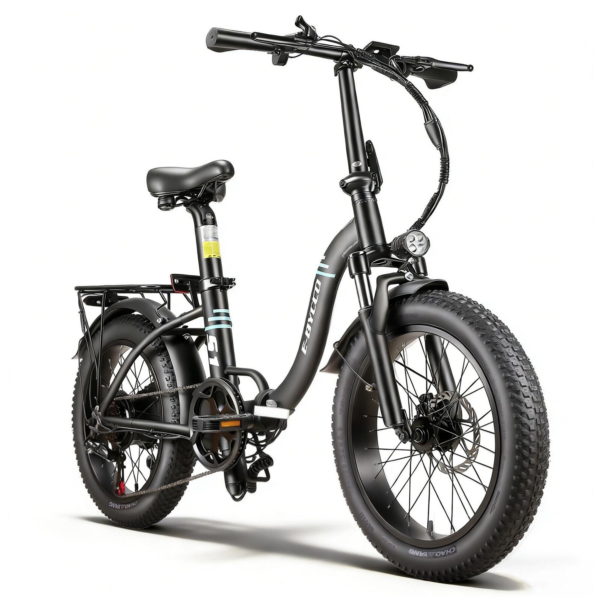 E.BYCCO Vélo électrique E.BYCCO S1 20 pouces, batterie 36 V 10,4 Ah, léger et urbain, noir