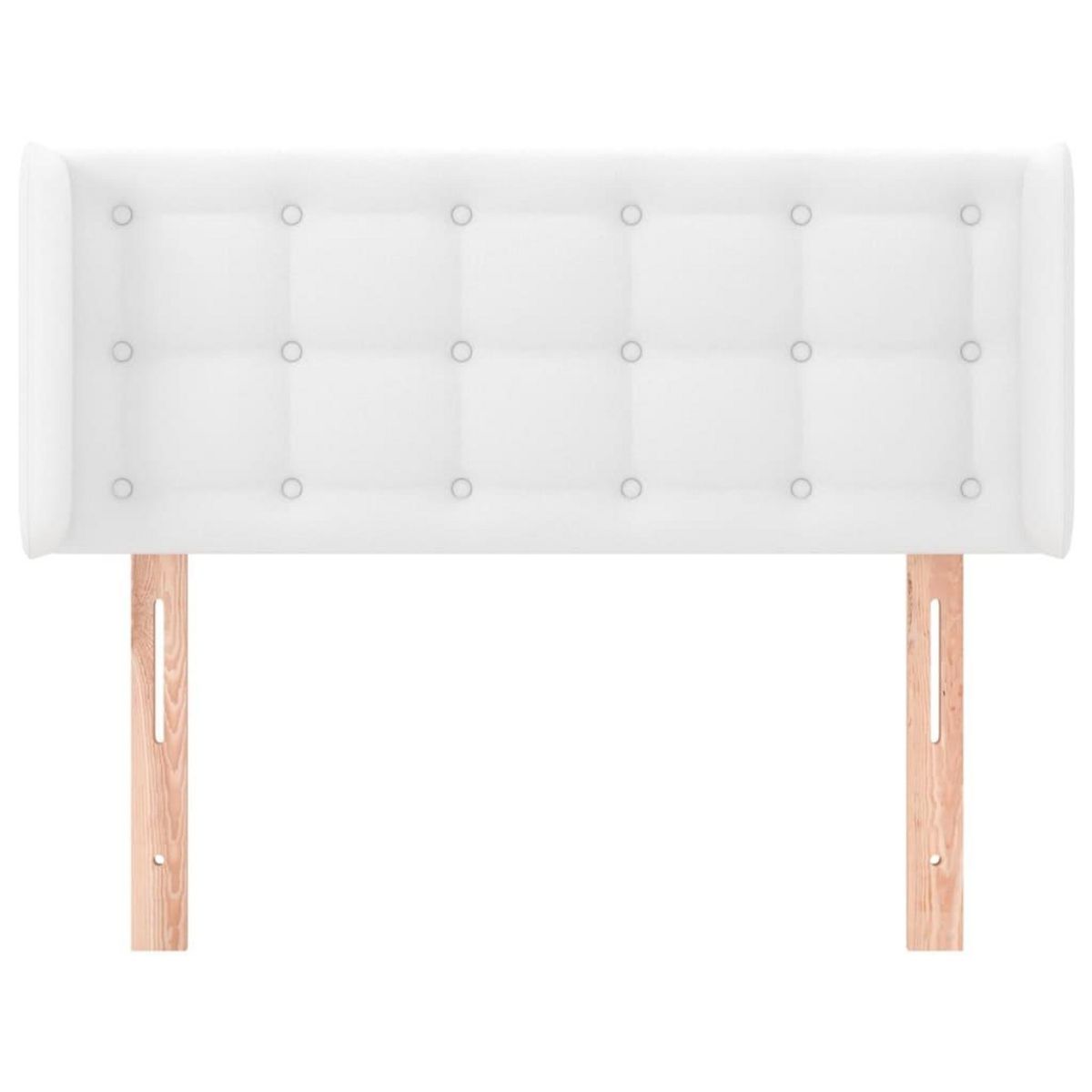 VIDAXL Tete de lit avec oreilles Blanc 93x16x78/88 cm Similicuir