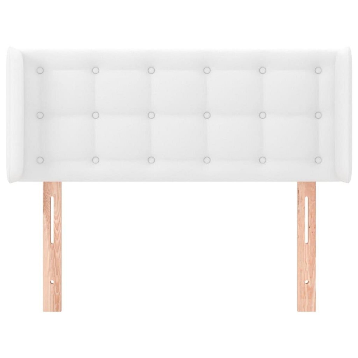 VIDAXL Tete de lit avec oreilles Blanc 93x16x78/88 cm Similicuir