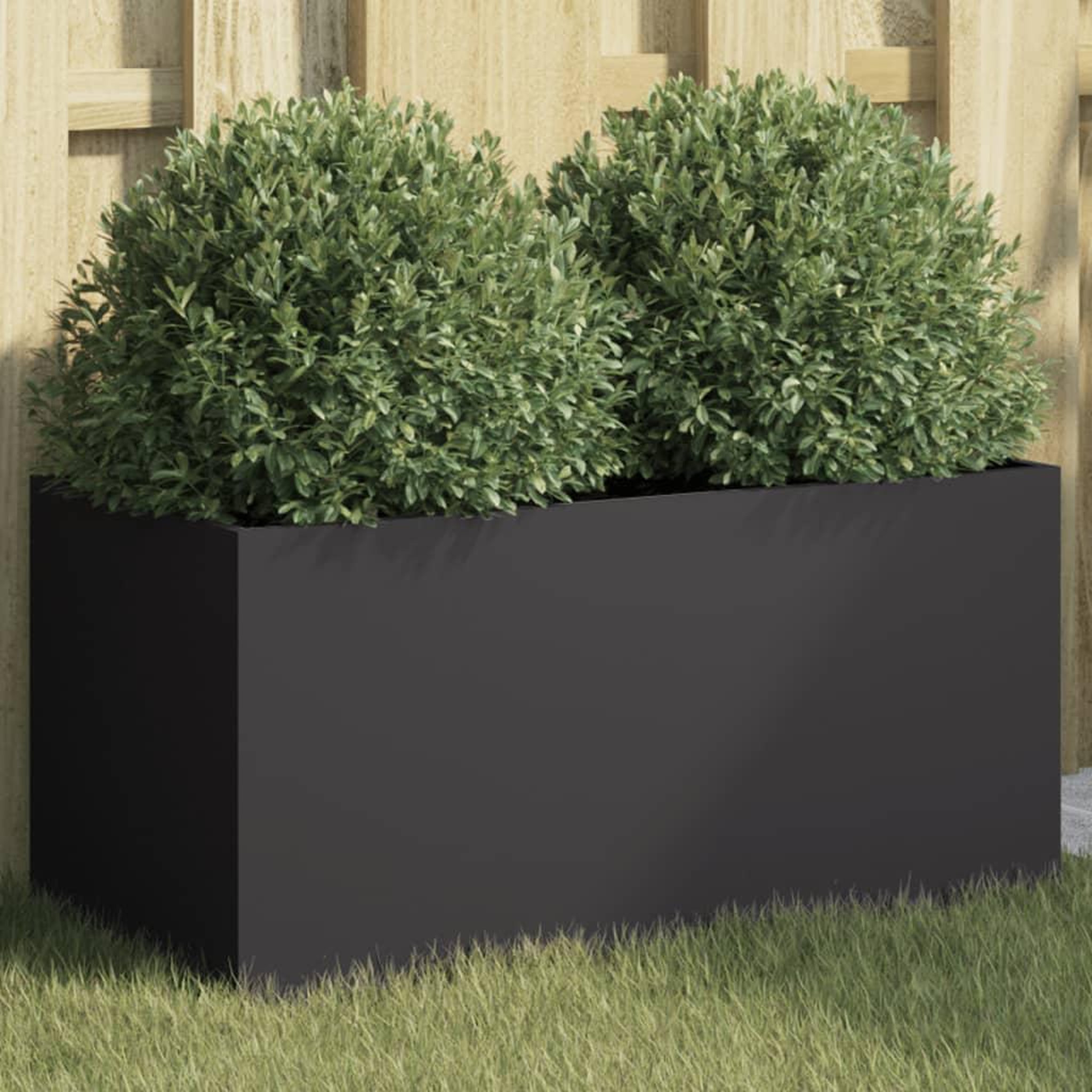 VIDAXL Jardiniere noir 62x30x29 cm acier