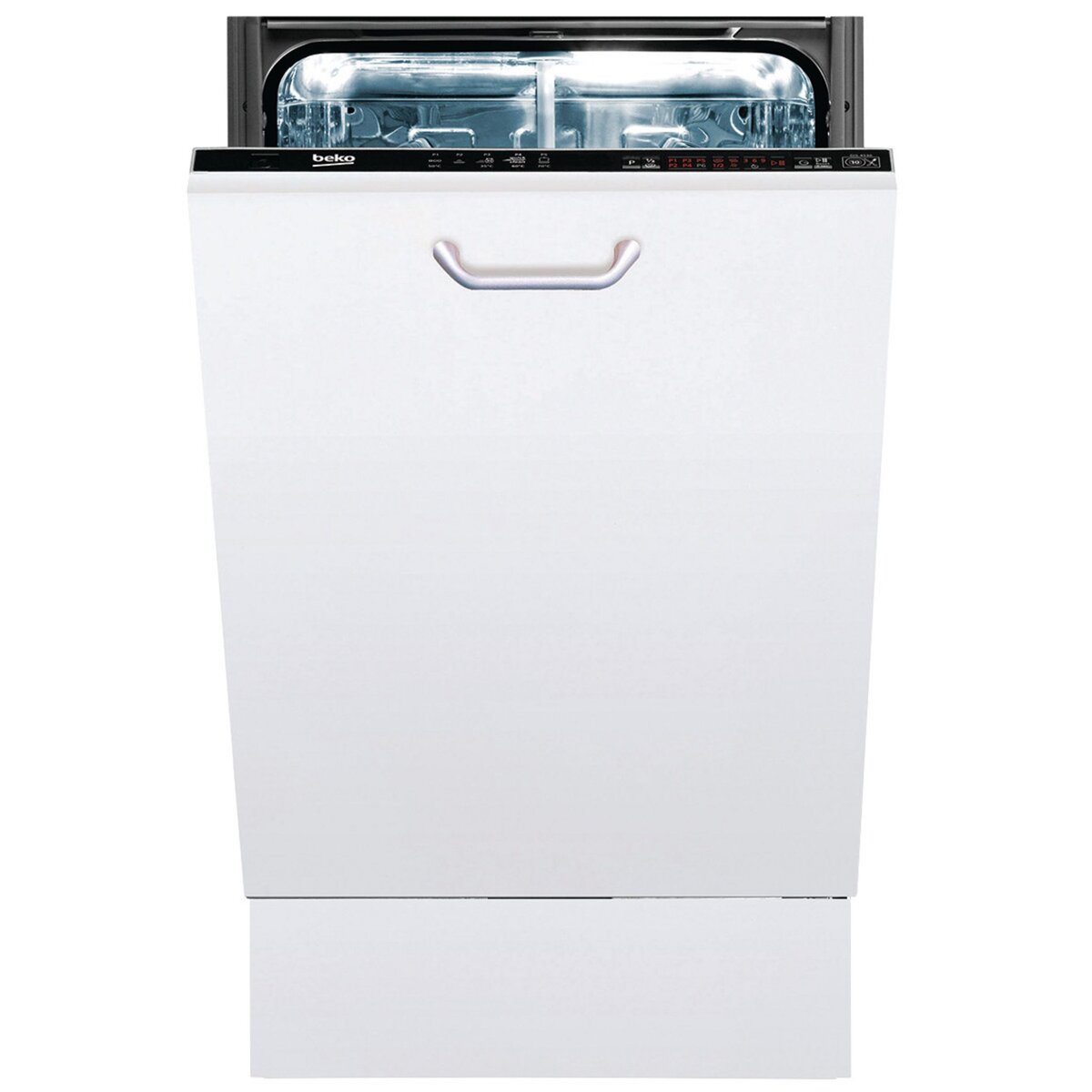 BEKO Lave-vaisselle encastrable PDIS26020, 10 couverts, 45 cm, 47 dB, 6 Programmes, Blanc
