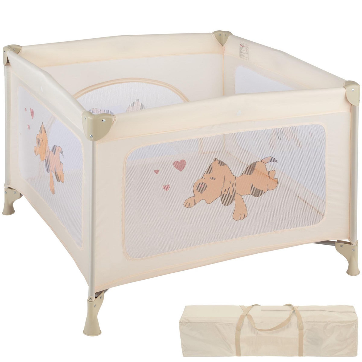 tectake Parc Bébé, Lit de voyage Pliant Tommy Junior 105x105x78cm