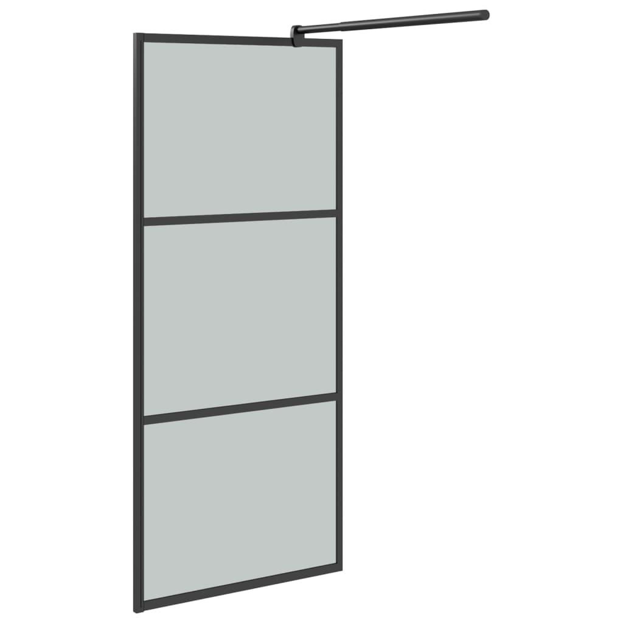 Voir la diapositive 4 : VIDAXL Paroi de douche 90x195 cm Verre ESG fonce Noir