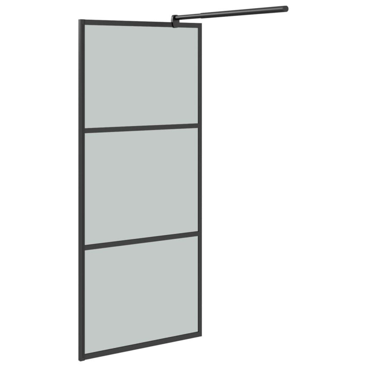 VIDAXL Paroi de douche 90x195 cm Verre ESG fonce Noir
