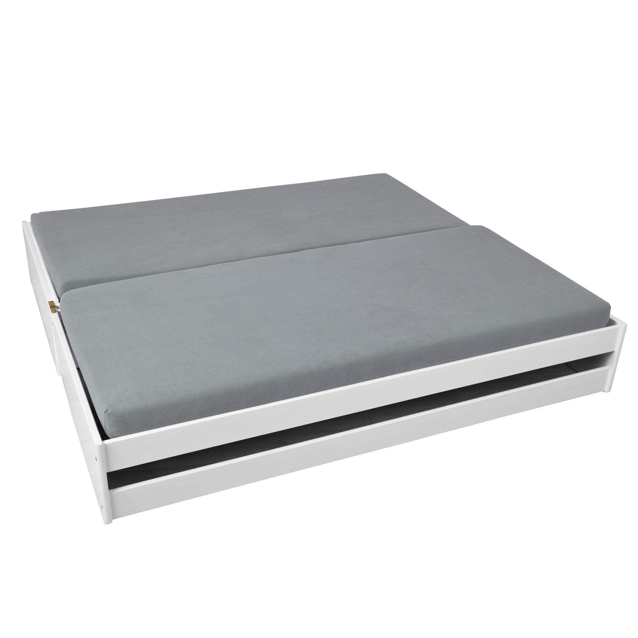 Voir la diapositive 2 : INTERLINK Lit gigogne LOTAR 90x200 blanc