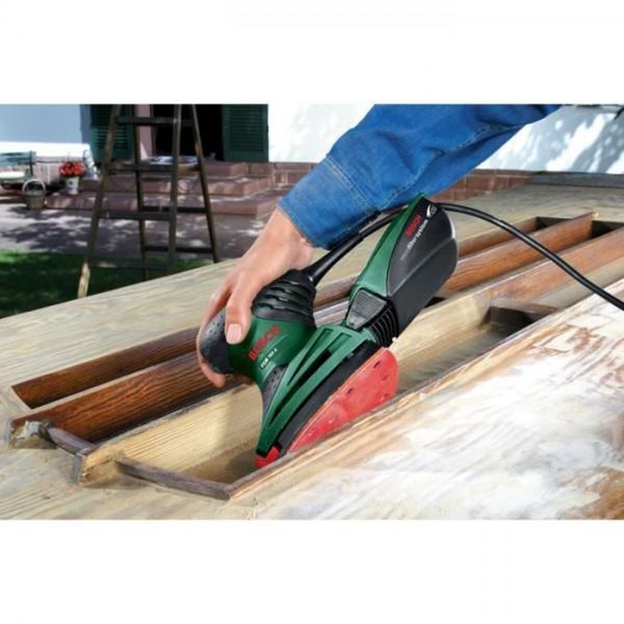 Voir la diapositive 4 : BOSCH Ponceuse multi BOSCH PSM 160 A - Puissante et polyvalente - Ponçage et polissage - Systeme micro-filtre Bosch