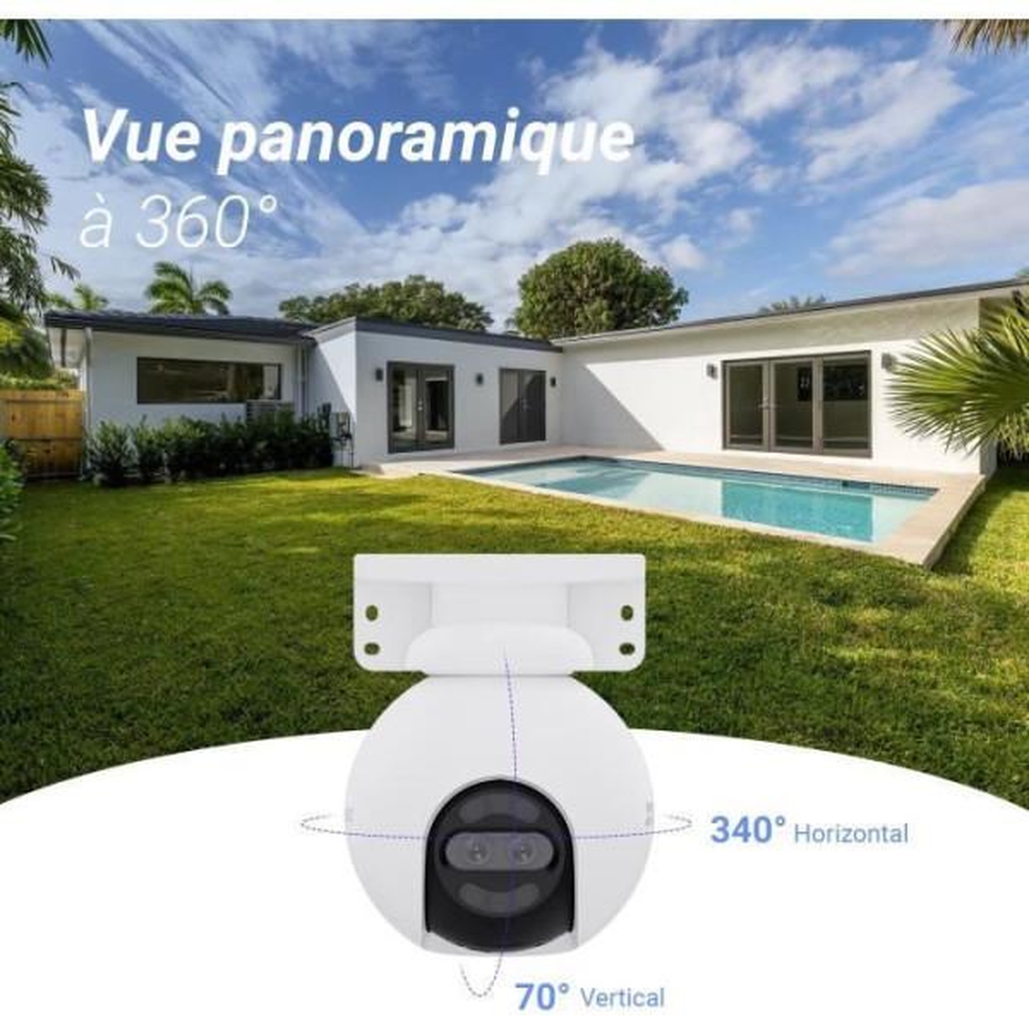 Voir la diapositive 6 : EZVIZ Caméra de surveillance wifi h80x 4k motorisée