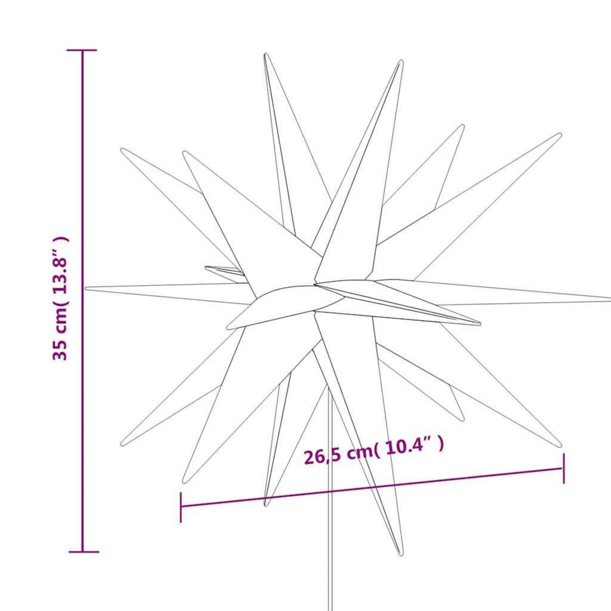 VIDAXL Lumieres de Noël avec piquets 3 pcs LED pliable rouge 35 cm