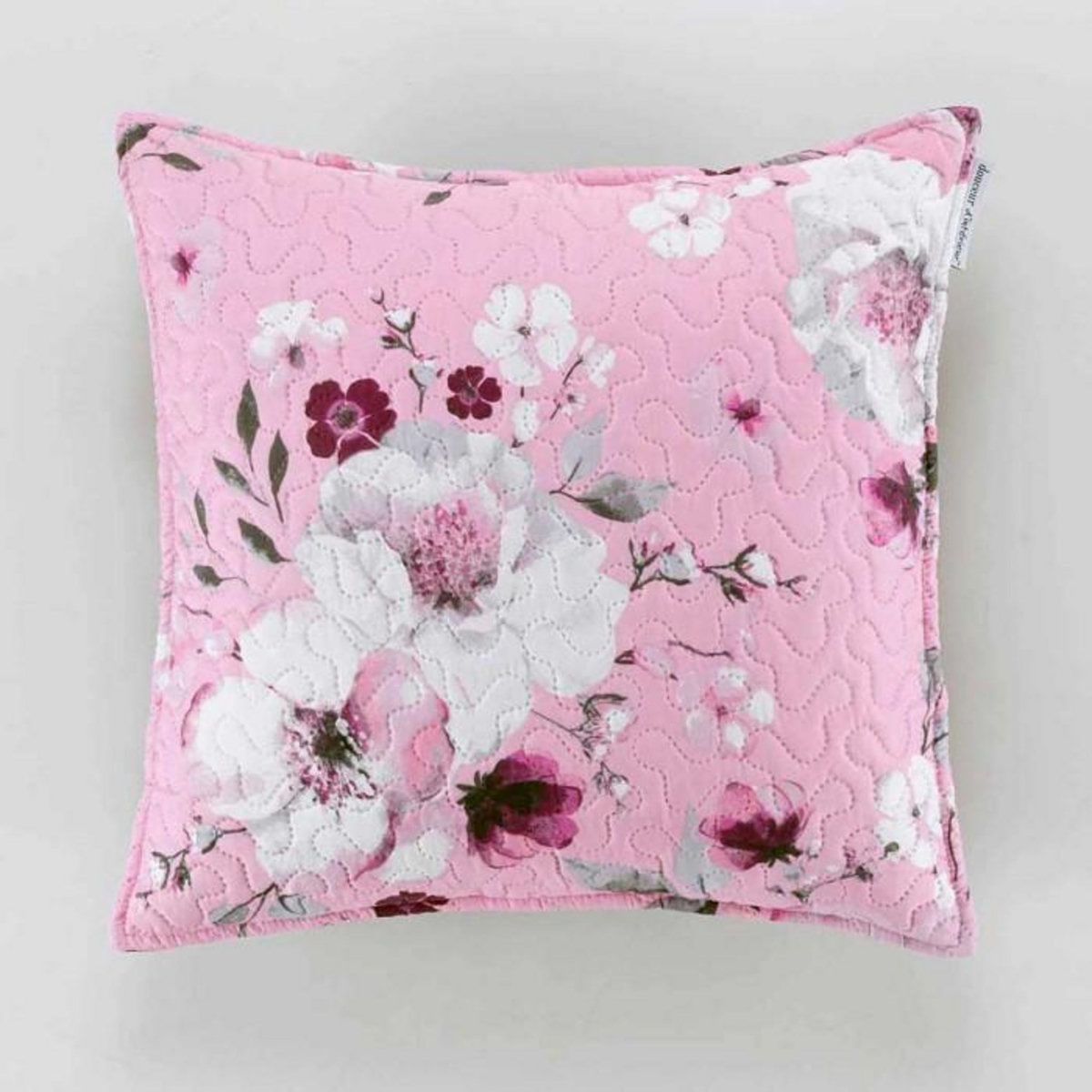 Paris Prix Housse de Coussin  Velvet Flower  45x45cm Rose