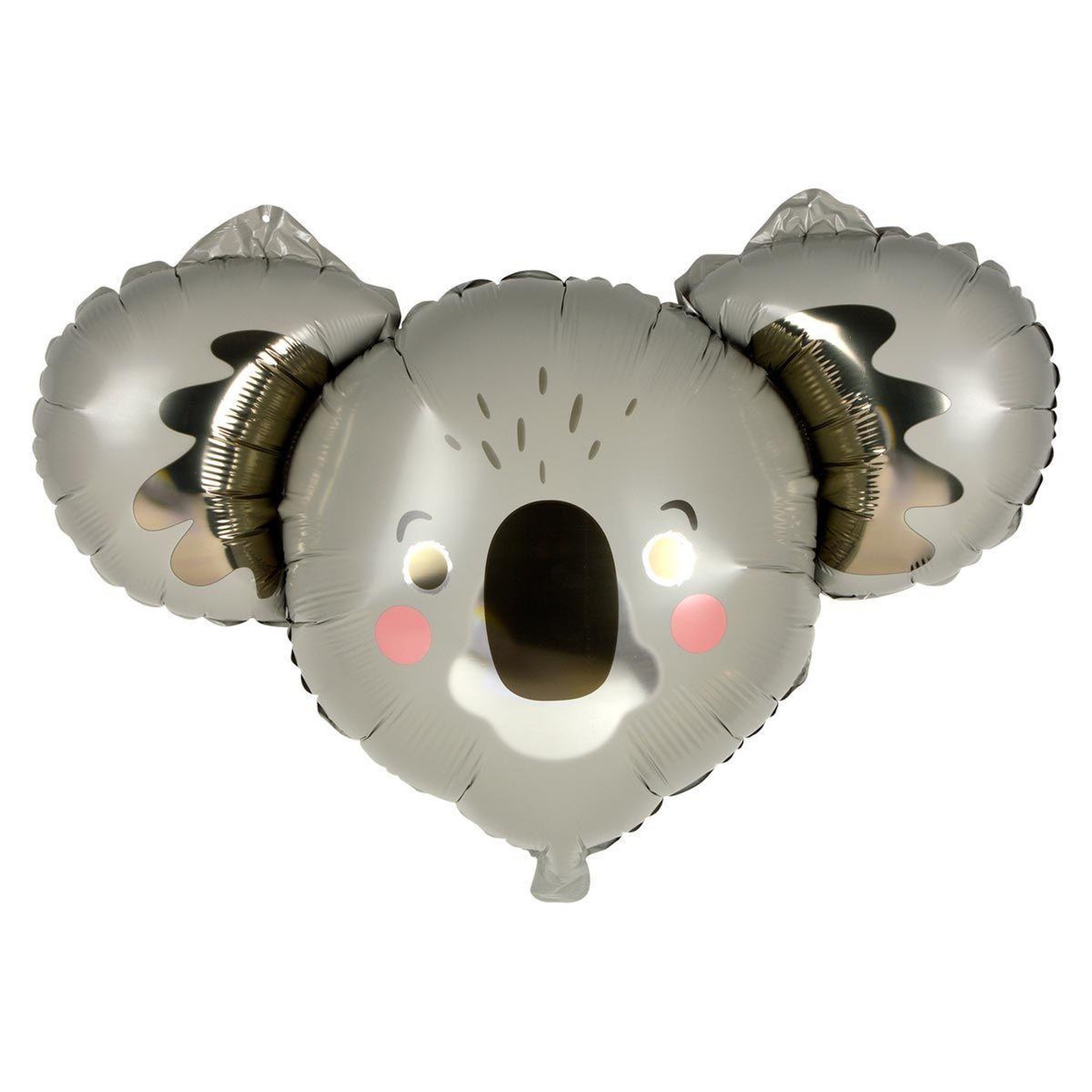 RIRE & CONFETTI Ballon Gonflable Métallisé  Tête de Koala  67cm Gris