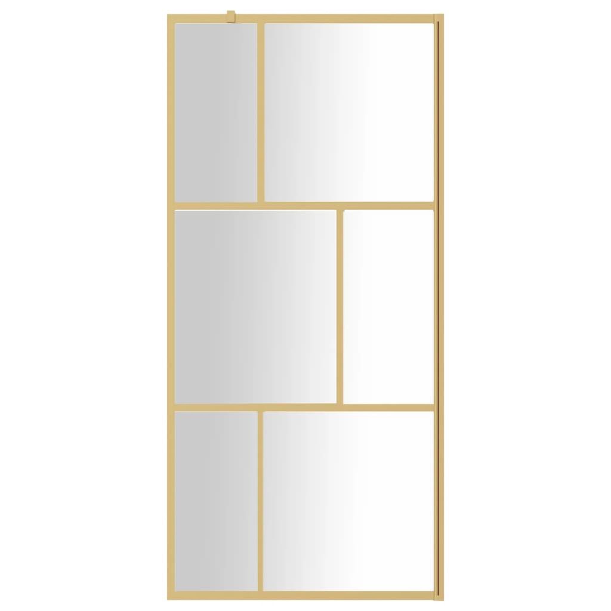 Voir la diapositive 3 : VIDAXL Paroi de douche avec verre ESG transparent dore 90x195 cm