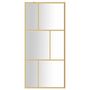 Voir la diapositive 3 : VIDAXL Paroi de douche avec verre ESG transparent dore 90x195 cm