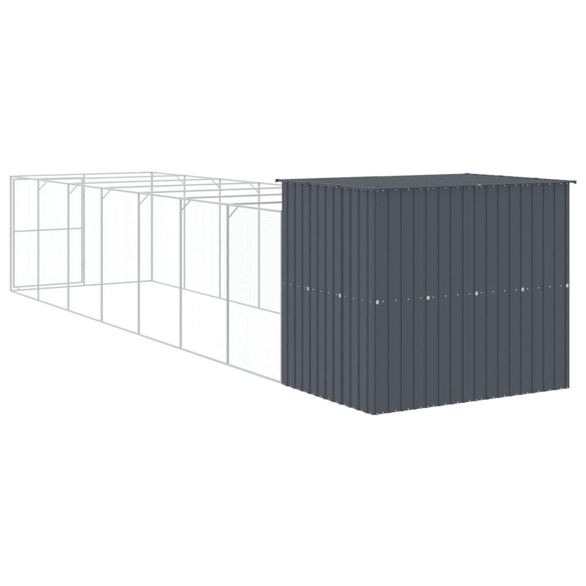 Voir la diapositive 5 : VIDAXL Niche pour chien avec cour anthracite 214x865x181 cm