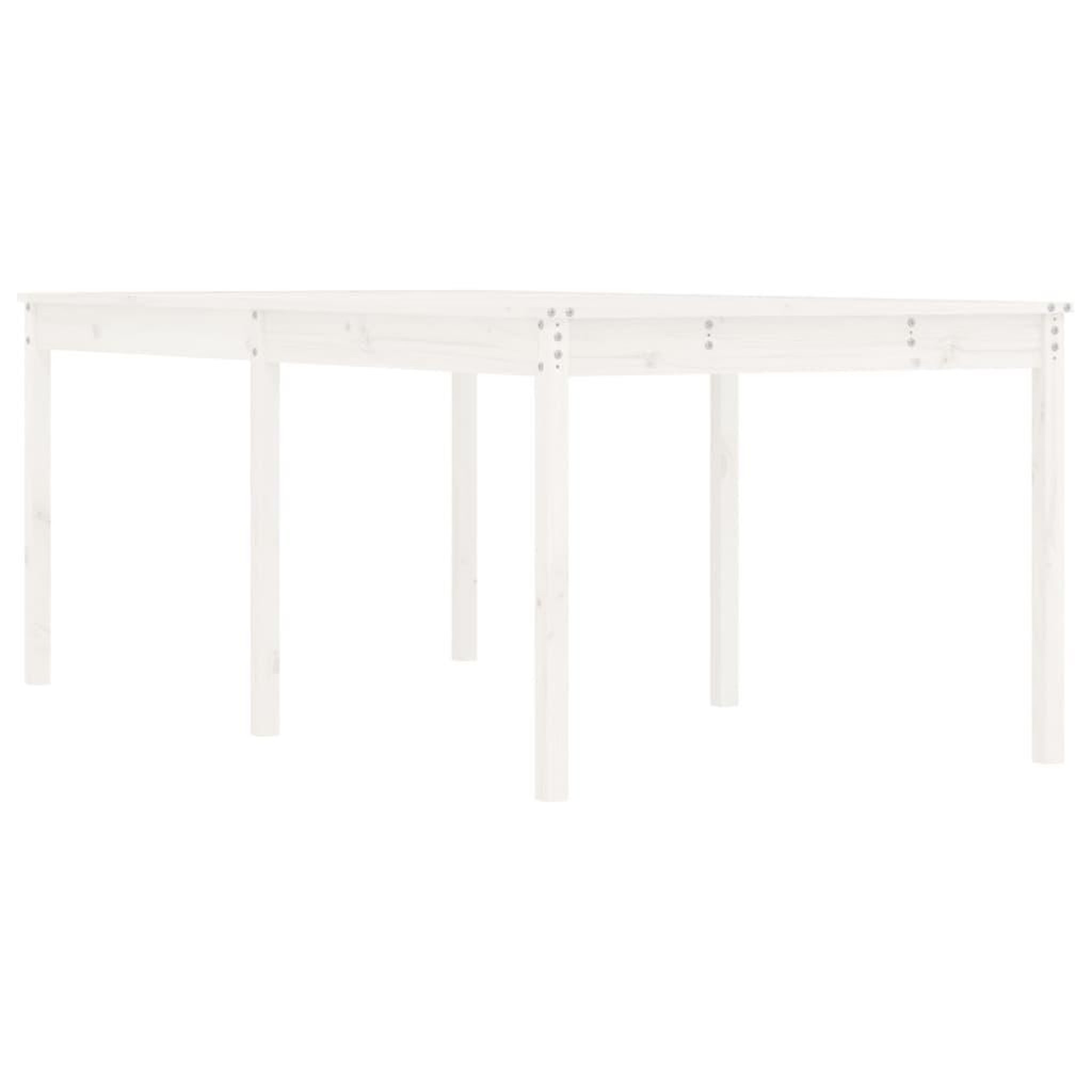 Voir la diapositive 2 : VIDAXL Table de jardin blanc 203,5x100x76 cm bois massif de pin