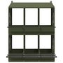 Voir la diapositive 5 : VIDAXL Nichoir a poules avec 6 compartiments vert olive metal