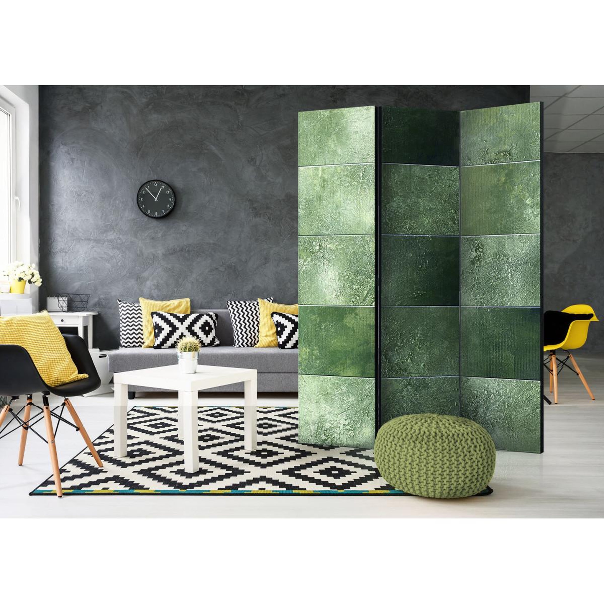Voir la diapositive 2 : Paris Prix Paravent 3 volets  green puzzle  135x172cm
