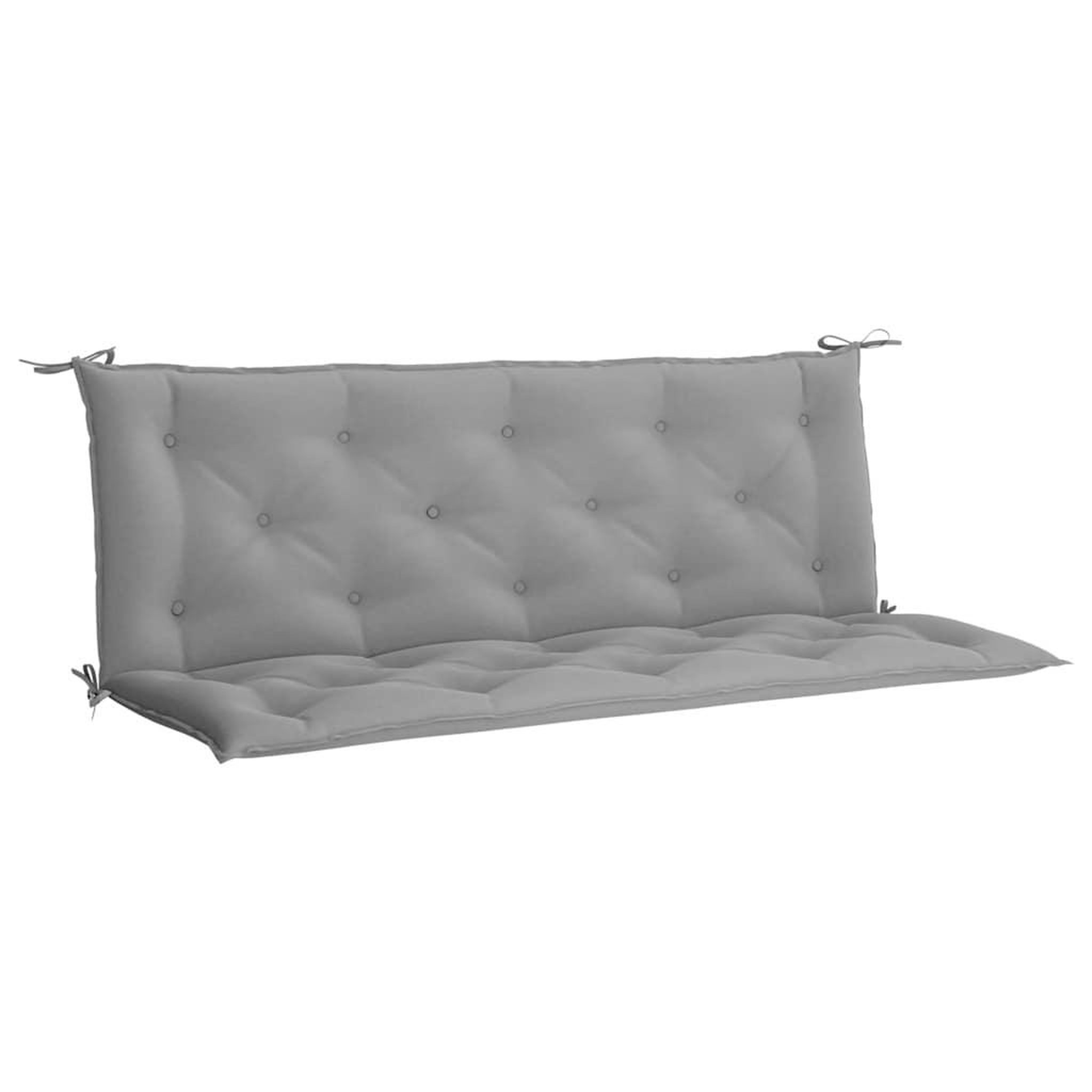 Voir la diapositive 2 : VIDAXL Coussin de banc de jardin gris 150x(50+50)x7 cm tissu oxford