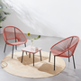 Voir la diapositive 2 : CONCEPT USINE Set de 2 fauteuils + table basse terracota ACAPULCO