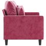 Voir la diapositive 4 : VIDAXL Canape a 2 places Rouge bordeaux 120 cm Velours