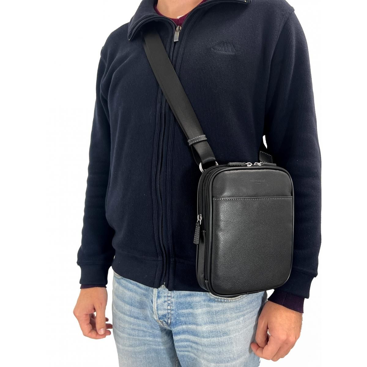 Hexagona Sac bandouliere en cuir