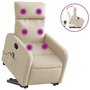 Voir la diapositive 2 : VIDAXL Fauteuil inclinable de massage Creme Tissu