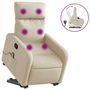 Voir la diapositive 2 : VIDAXL Fauteuil inclinable de massage Creme Tissu