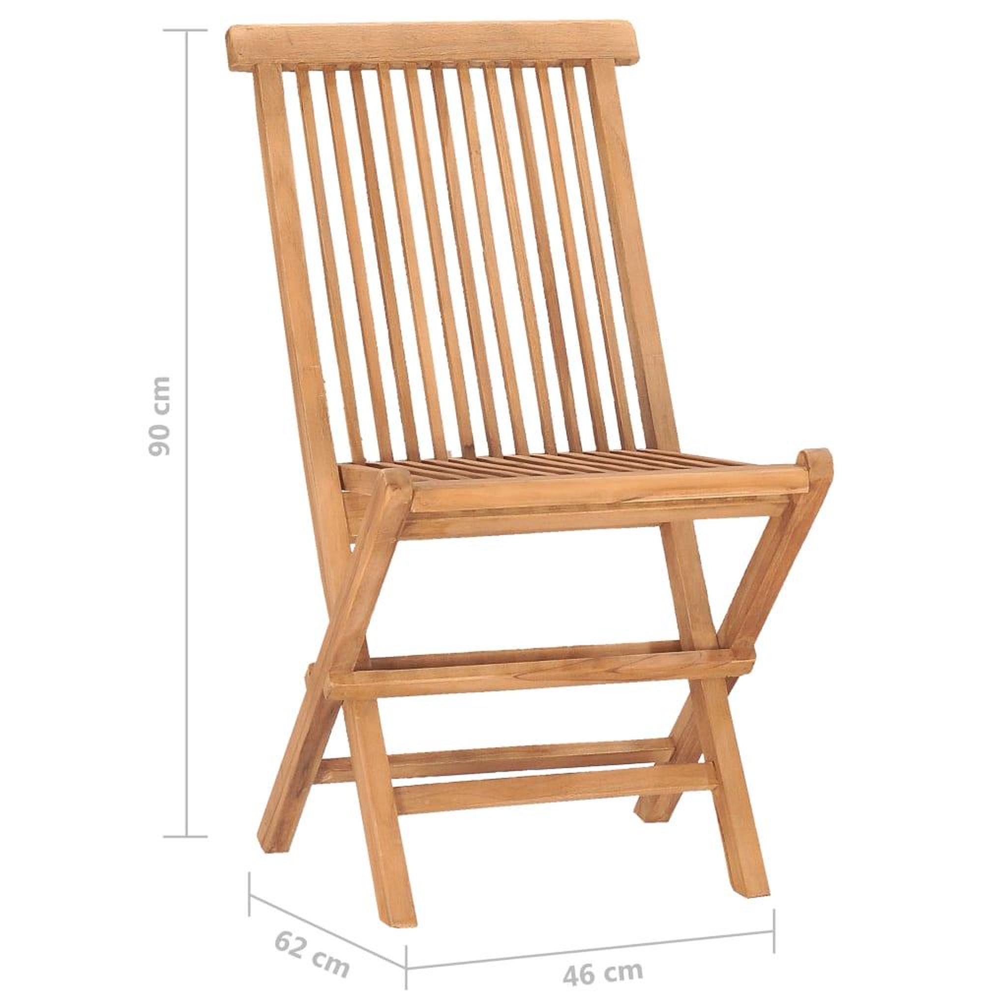 Voir la diapositive 6 : VIDAXL Ensemble a manger d'exterieur pliable avec coussin 3 pcs Teck