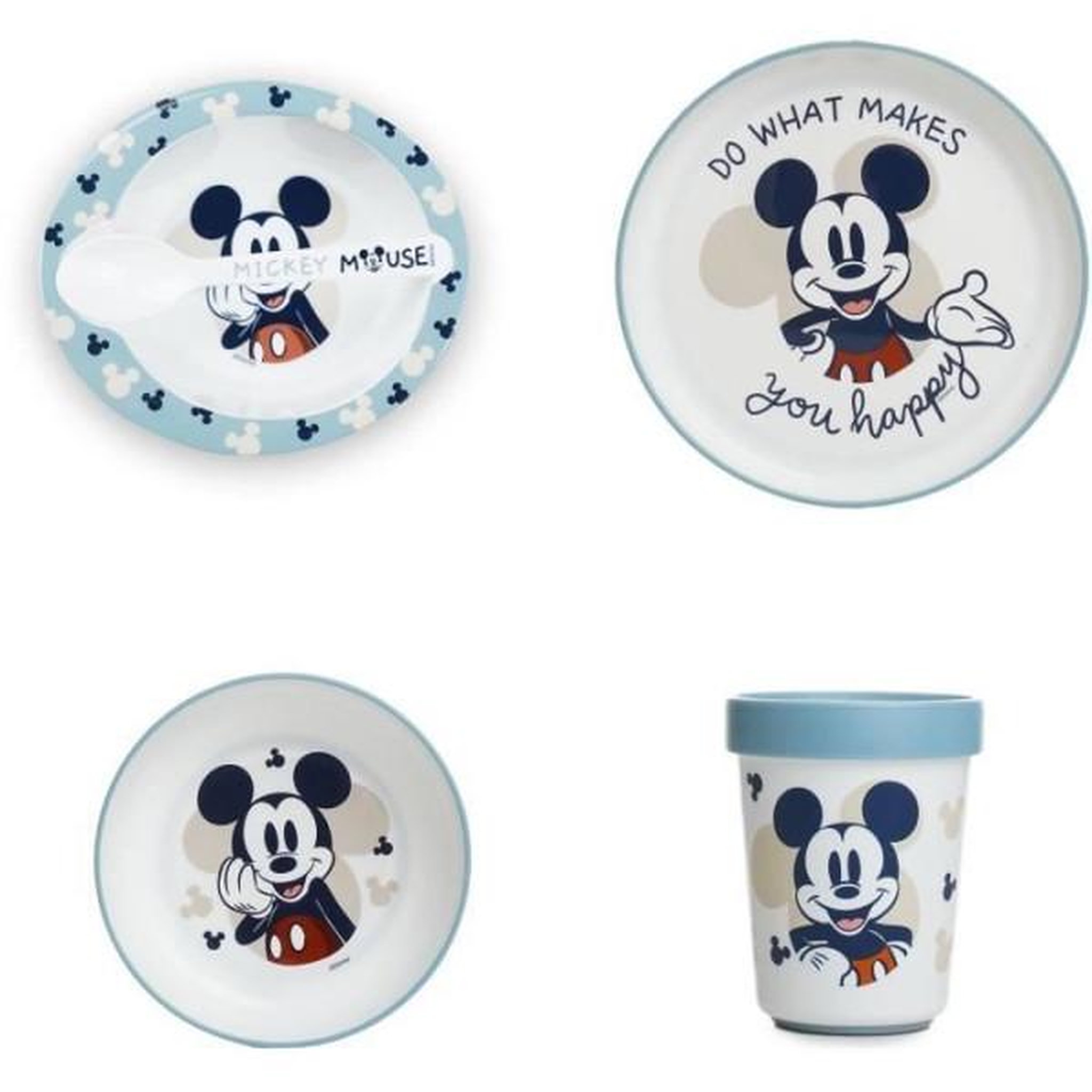 THERMOBABY Pack repas 2eme âge thermobaby mickey assiette + gobelet + bol + set de 2 cuilleres
