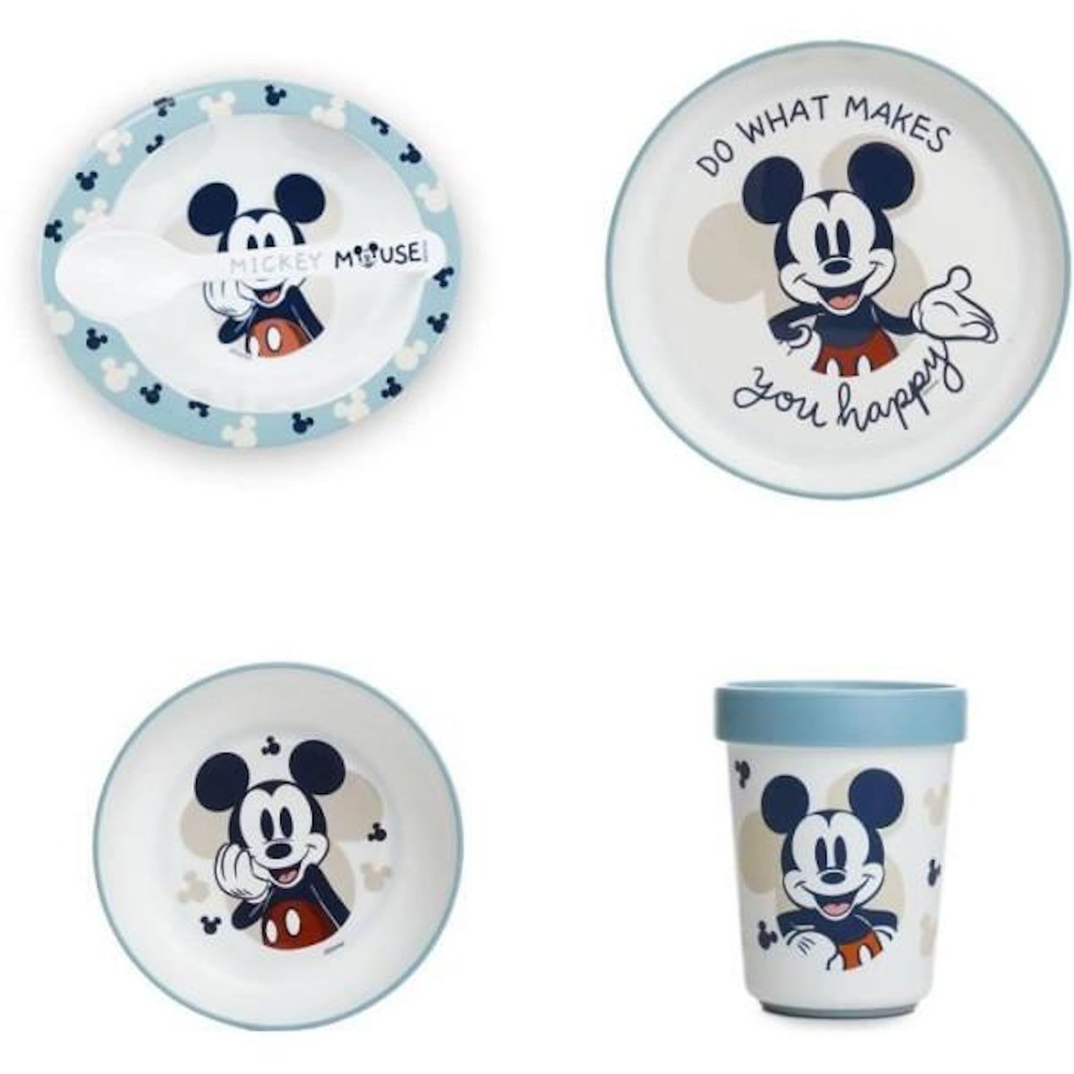 THERMOBABY Pack repas 2eme âge THERMOBABY MICKEY Assiette + gobelet + bol + set de 2 cuilleres