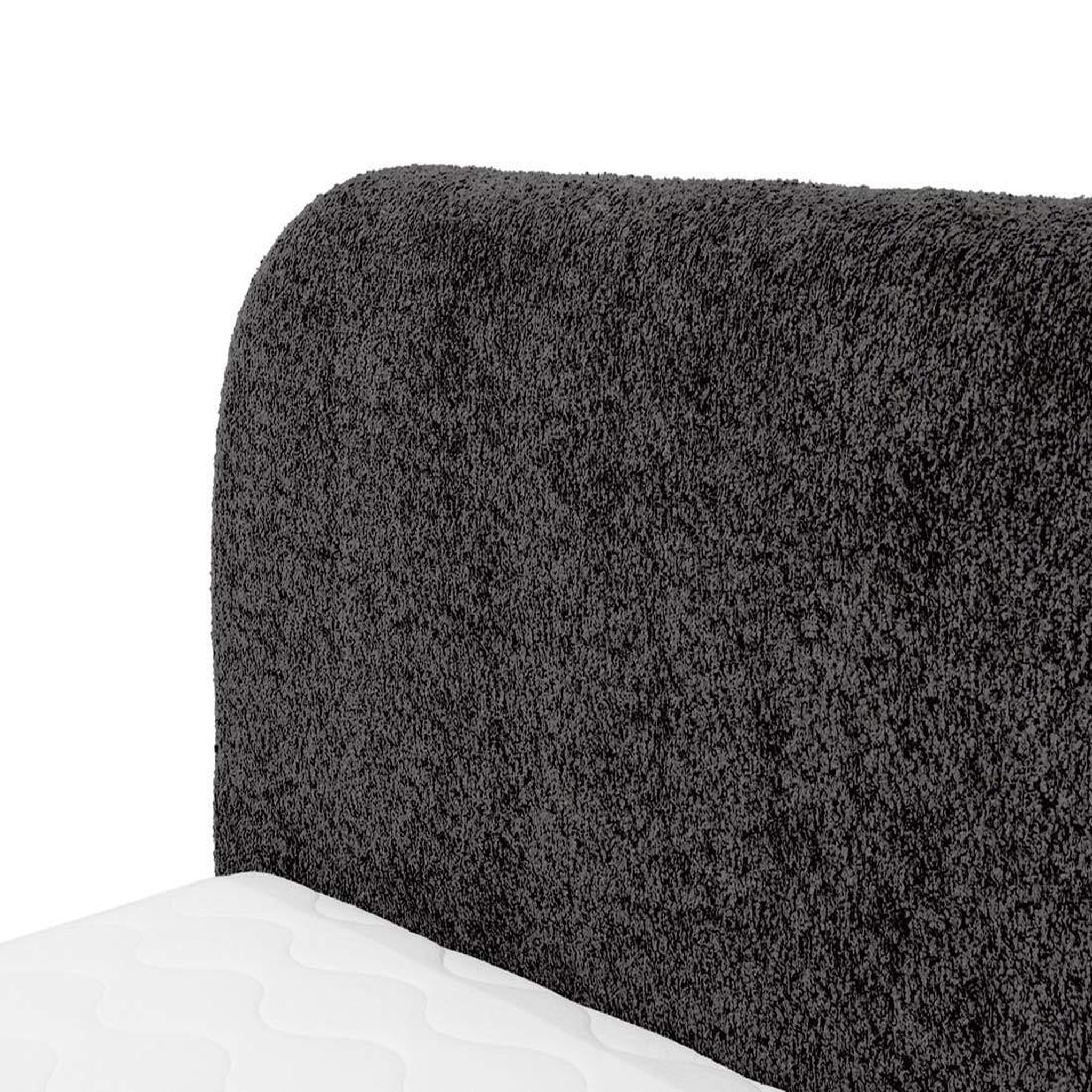 Voir la diapositive 3 : BEST MOBILIER Orane - lit coffre - 160x200 cm - en tissu bouclette