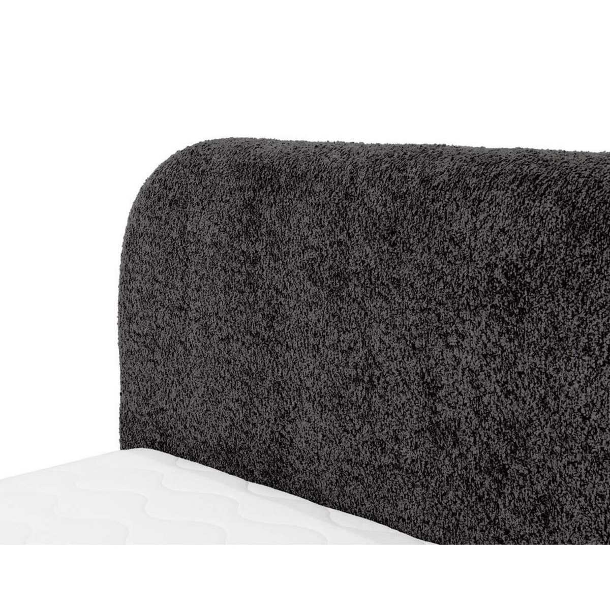 BEST MOBILIER Orane - lit coffre - 160x200 cm - en tissu bouclette