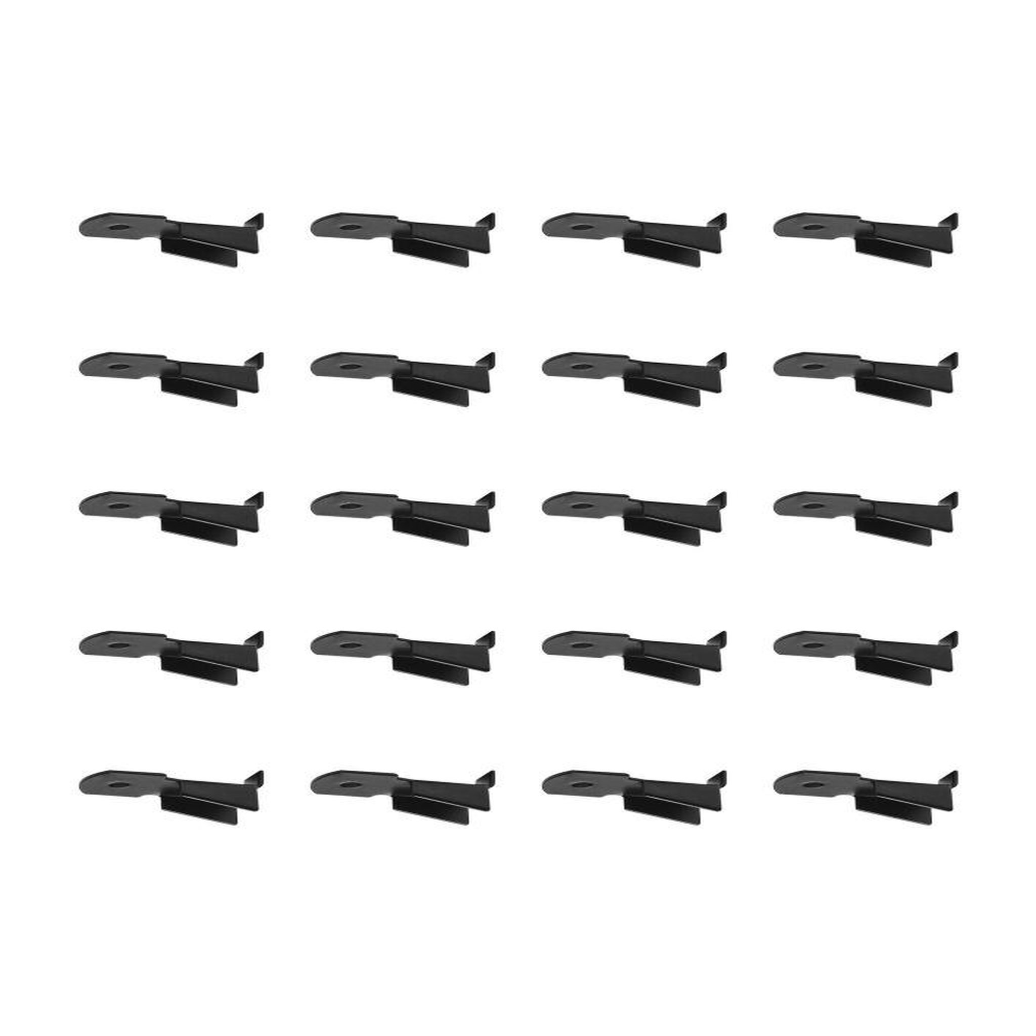 CIME Lot de 20 taquets pour crémaillère, acier noir