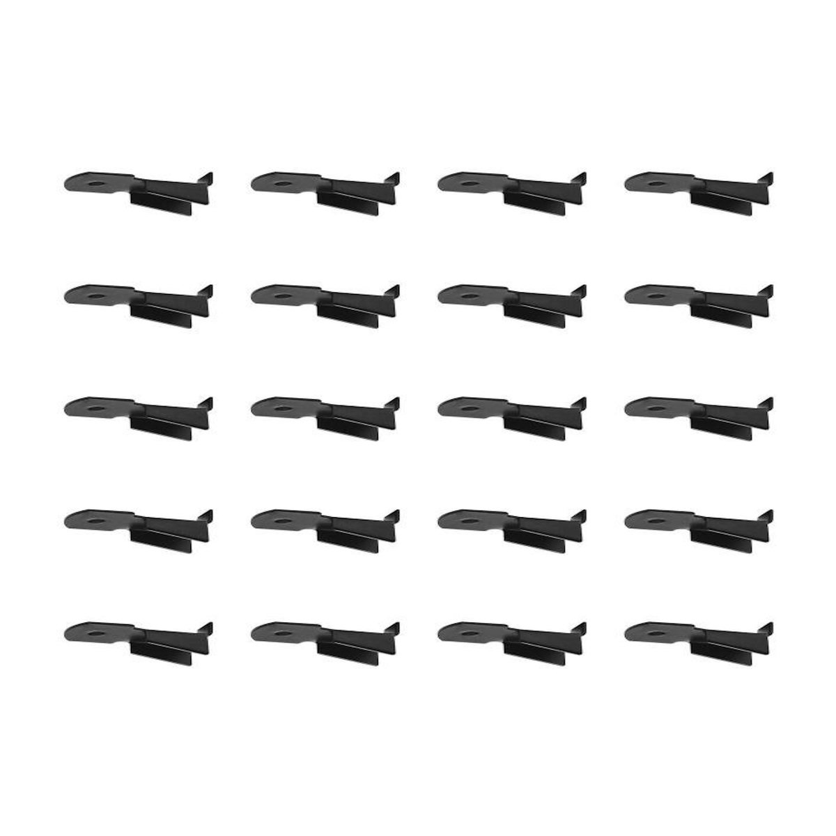 CIME Lot de 20 taquets pour crémaillère, acier noir