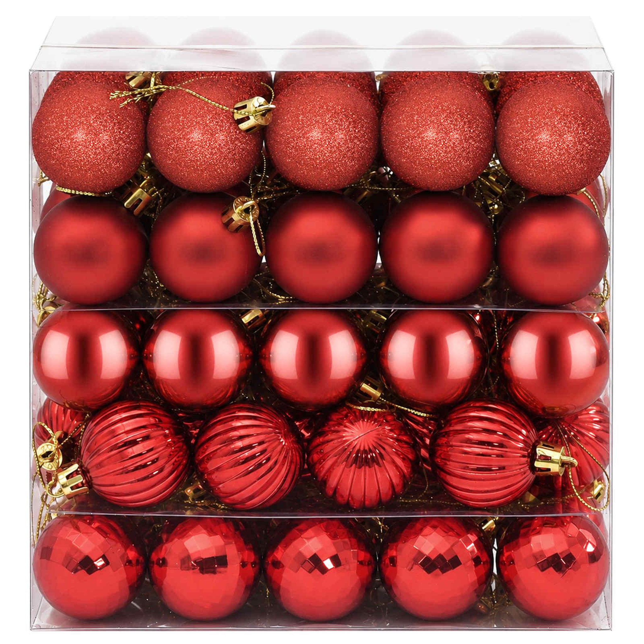 Voir la diapositive 4 : VIDAXL Ensemble de boules de Noël 100 pc Rouge 4 cm Polystyrene